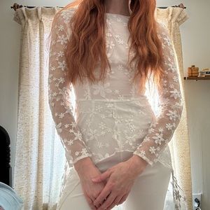 Vintage 70’s Disco Onesie with Long Train in Back